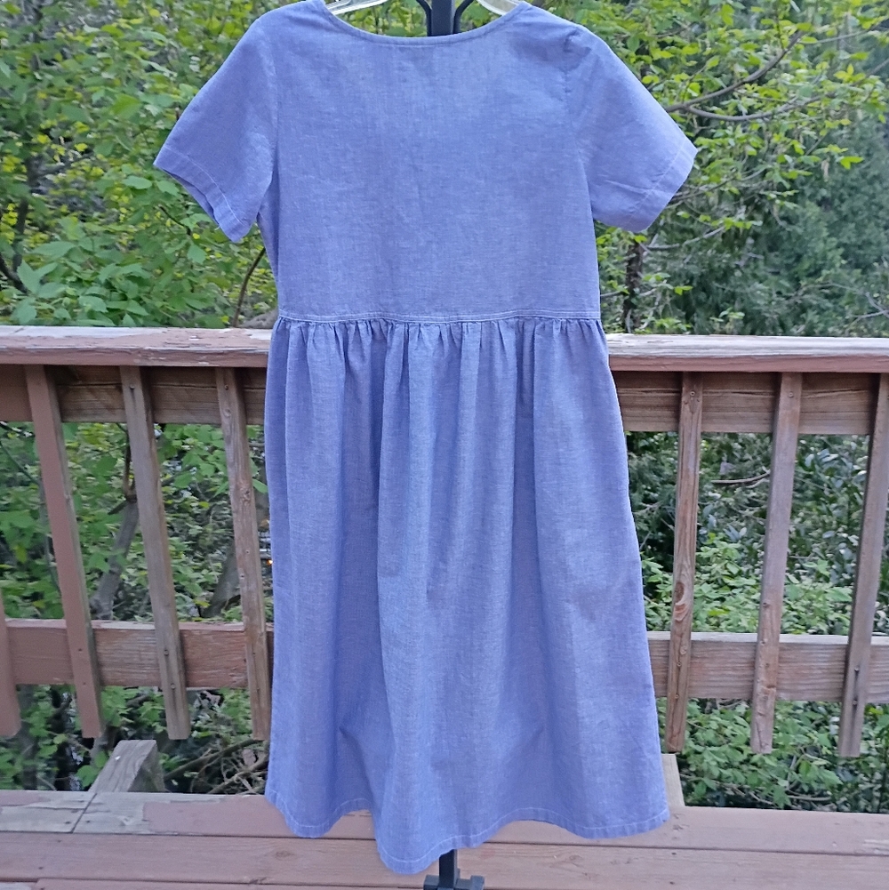 Naqui Vintage Chambray Embroidered Dress sz S - Picture 5 of 8